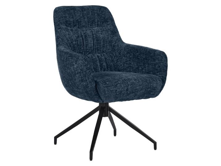 4 Armlehnenstühle Dexter mit 180 Grad Drehfunktion in blau – 3%-Vorkasse-Rabatt