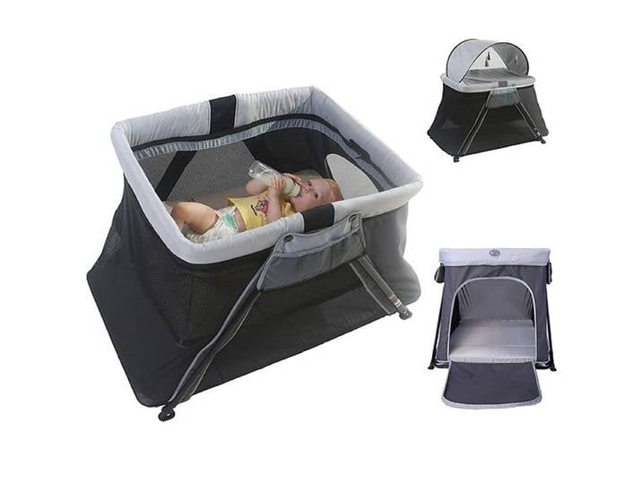 Berceau de voyage 3 en 1, paquet de berceau pour bébé, tunnel de jeu pour tout-petits