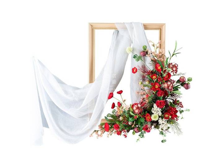 Fleur artificielle décorative, cadre photo mural, fleur suspendue, fleur en soie simulée, moderne, salon, chambre à coucher, café, mur