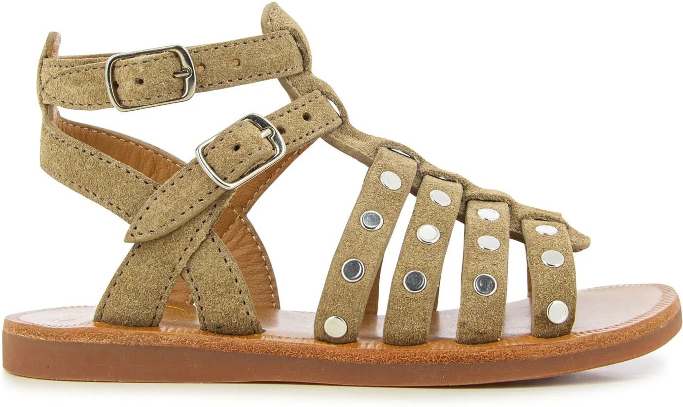 Pom d'Api Sandales Plagette Stud Marron 38
