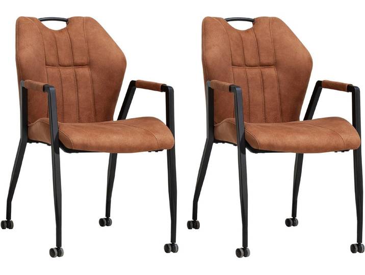 OMG Design Armlehnstuhl Point (Set, 2 St), Esszimmerstuhl mit Rollen, Bürostuhl