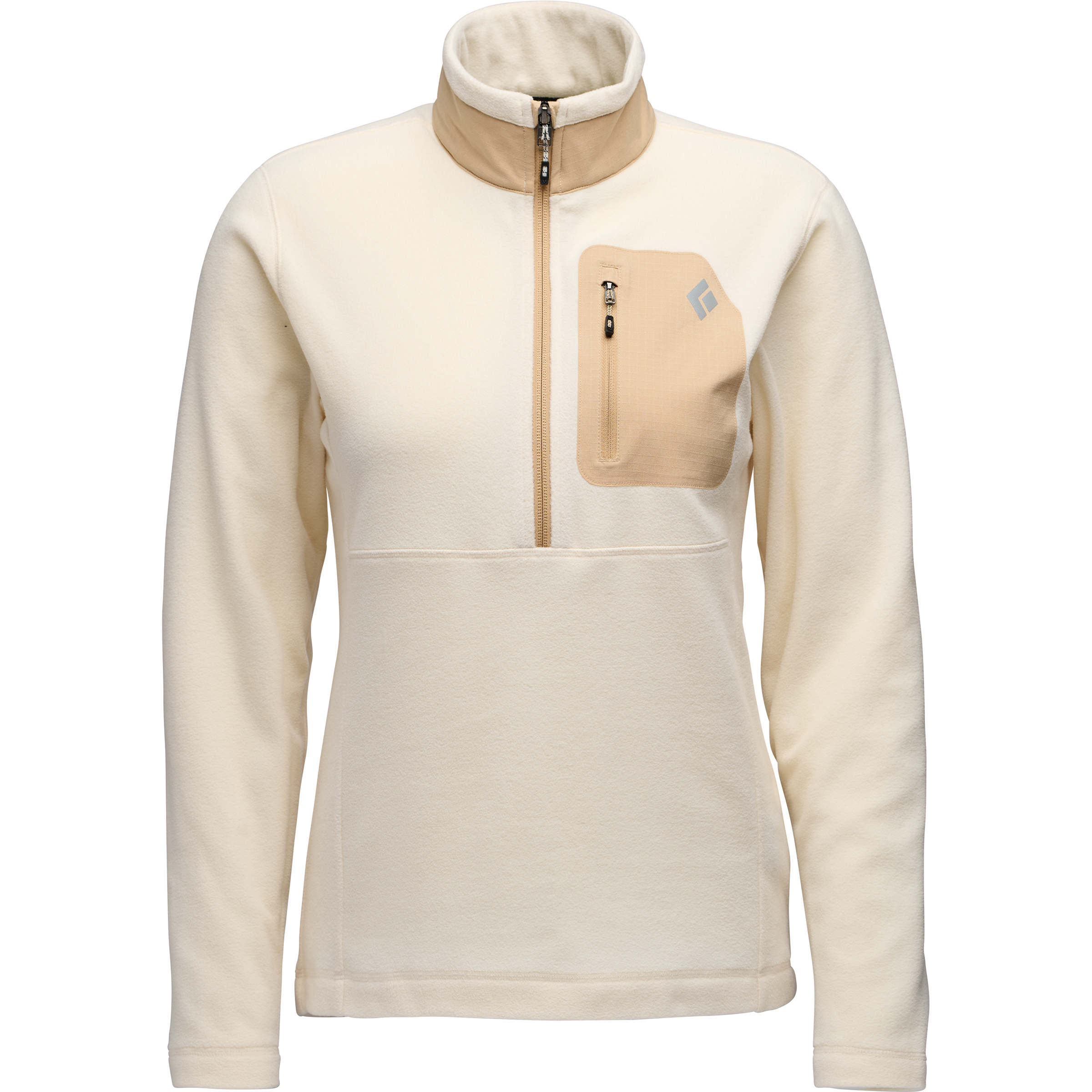 Black Diamond Rift Half Zip Fleece Damen Pullover beige Größe L Trekking Elastisch