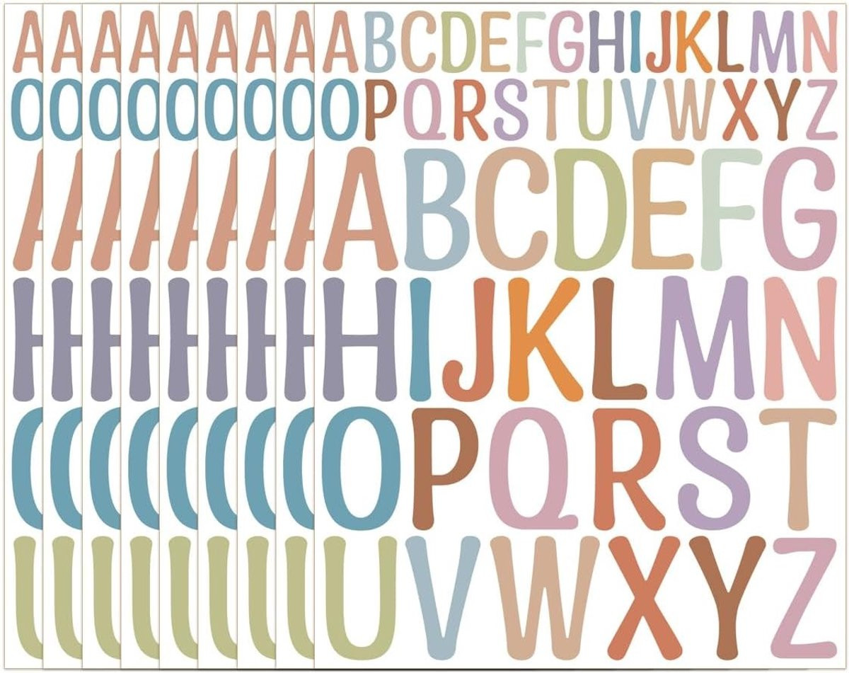 468 Stuks Weerbestendige Zelfklevende Vinyl Letterstickers voor Raamdecoratie en Scrapbooking