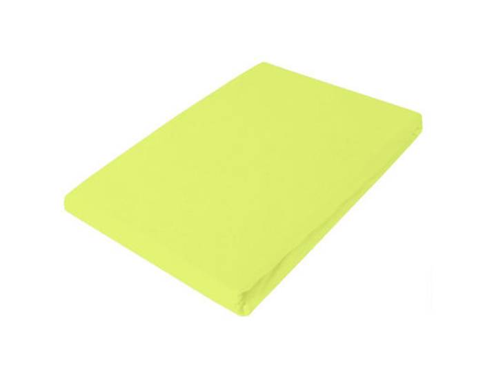 Living Home Fixleintuch Uni limone Baumwolle 90 x 200 cm