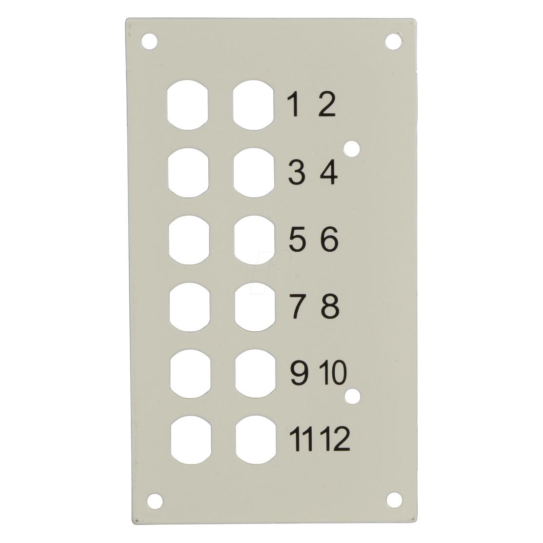 EFB Elektronik Frontblende für 12 x ST-Simplex mit Ø2,8mm (0.11 m) (53705.5V2B)