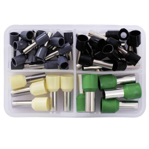 Quadrios 2010C394 Aderendhülsen-Sortiment 4 mm², 6 mm², 10 mm², 16mm² Teilisoliert 45St.