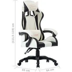 vidaXL Filipa, Gaming Stuhl, Schwarz