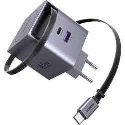 UGREEN Nexode Pro X615 65W GaN Charger Ladeadapter 65 W 2x USB-C®, 1x USB-A QC 2.0, QC 3.0, QC 4+, USB PD 3.0, PPS Grau mobil GaN 65825
