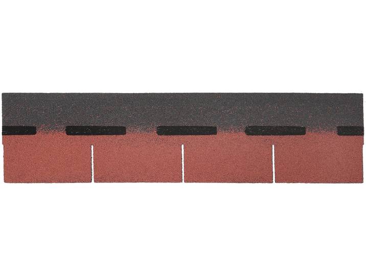 Dachschindeln Colibri EASY Rechteck, 17 Stk. ca. 2qm , rot (grau), B:34m L:77,7m, Dachpappen, Dachschindeln