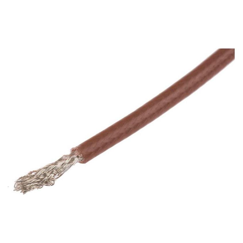RS PRO RS RG178 coaxial B/U FEP brown 25m (9060626)