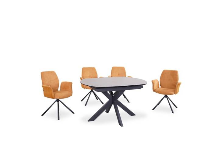 Trendstore Meggie &amp; Manoa Essgruppe 5-tlg. mit 4 Stühlen - opti