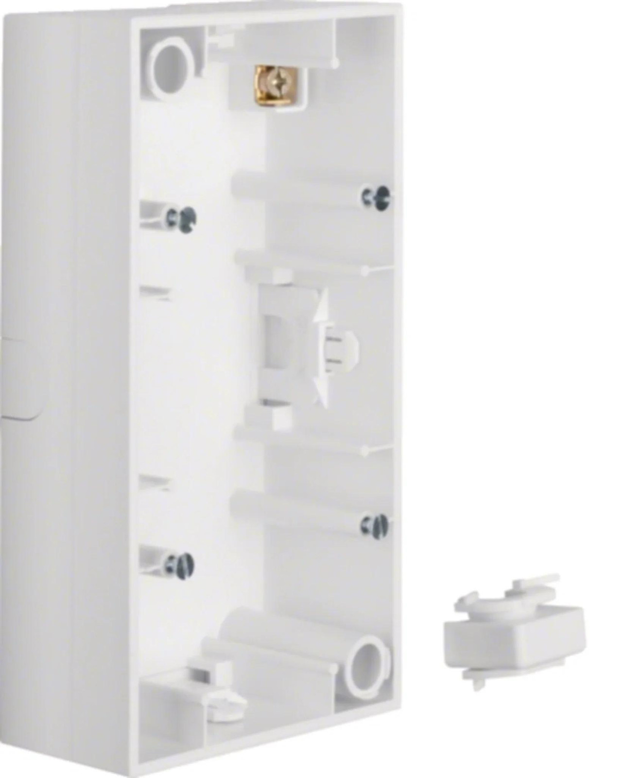 Hager BER S1 AP behuizing dubbel polarwit glanzend