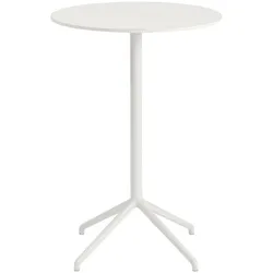 Muuto Still Cafe Bar-/Tresentisch, Ø 65 cm, weiß nanolaminat / weiß