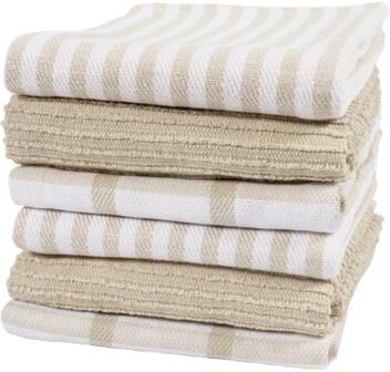 KAF Home Mixed Flat & Terry Kitchen Towels, Set of 6