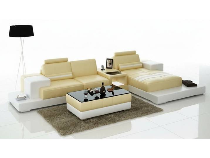 JVmoebel Ecksofa Moderne Ledercouch in zeitlosem Design für stilvolles Wohnen, Made in Europa
