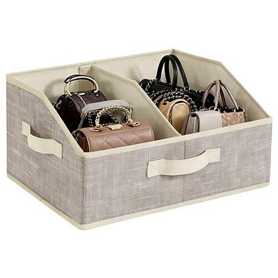 Großer Wandschrank-Organizer mit Griffen – Aufbewahrungskorb aus Stoff mit Gitterstruktur für Kleidung, Handtücher, Decken, Geldbörsen und Hüte – platzsparendes, klassisches Design für Zuhause