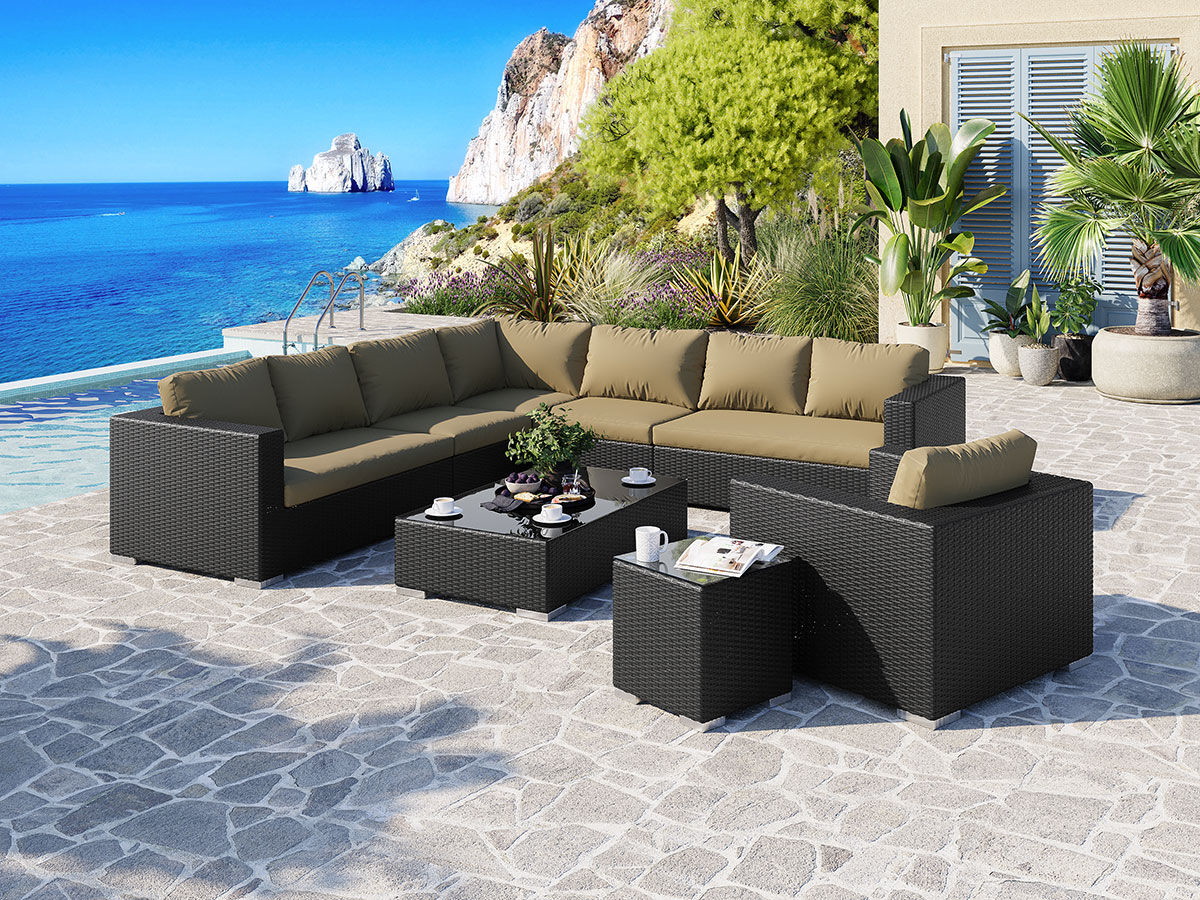Moonlight Loungsæt - Sofagruppe I Sort Polyrattan