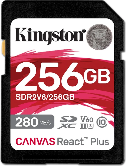 Kingston SDXC 256GB Canvas React Plus V60