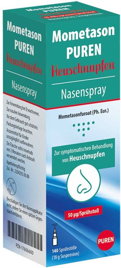 Mometason Puren Heuschnupfenspray 50μg/Sprühst.140