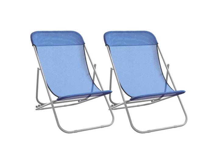 VidaXL - Strandstuhl stahl, One Size, Blau