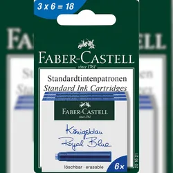 Faber-Castell Tintenpatronen blau 3 Schachteln in Blisterkarte