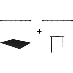 AVANTI Esstisch Erweiterung Schwarz Schwarz 222 cm
