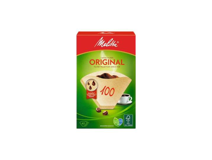 Filtres à café en papier Melitta Original 100, 40 pcs.