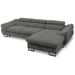 Ecksofa Fabio Stoff Grau