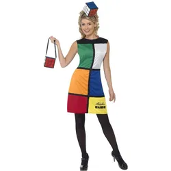 Smiffys Rubik's Cube Kleid Kostüm (S)