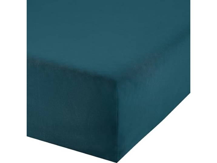 Erwin Müller Boxspringbett-Spannbettlaken Freising Elasthan-Jersey-Stretch - blautanne Größe 120x200 cm - 130x220 cm - dehnbar, antipilling, bügelfrei, Rundumgummi