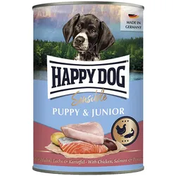 Happy Dog Sensible Puppy & Junior Lachs 6x400 g