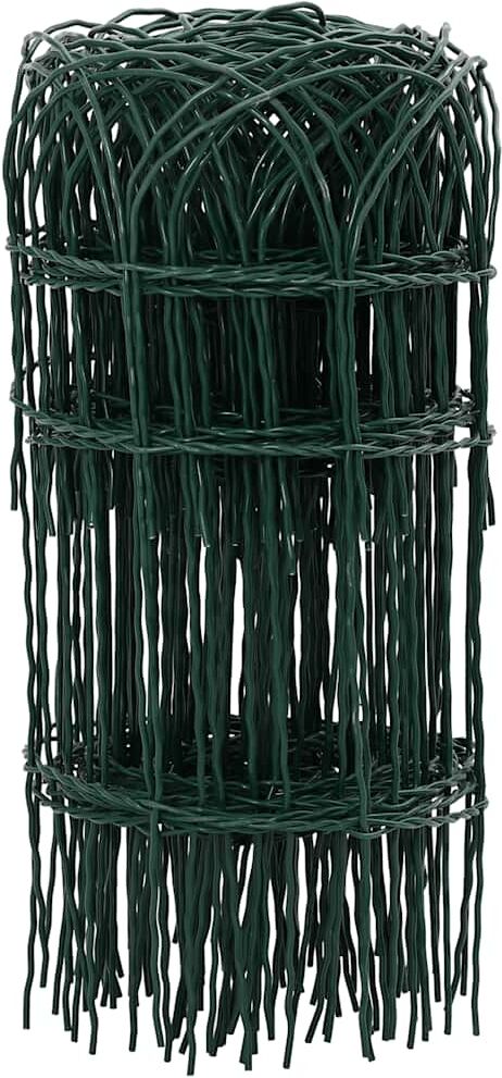vidaXL Bordure de pelouse Fer enduit de poudre 10x0,4 m