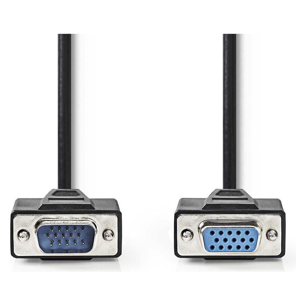 Nedis VGA Kabel Macho - VGA HEMBRA 2 MT schwarz (2 m) (CCGP59100BK20)