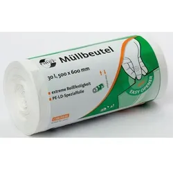 DEISS First Plus Leichte Belastung Müllsäcke 30 L  Weiß PE (Polyethylen) 12 Mikron 50 Stück