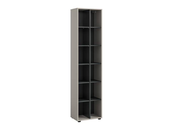 Regal Noida 192 x 45 x 35 cm Kaschmir Nachbildung/Schwarz