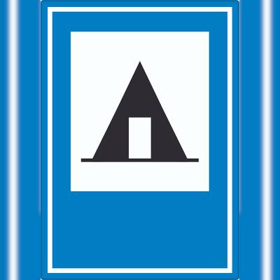 HB-Druck Zeltplatz Aufkleber A9 (37x52mm)