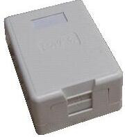 DATACOM wandcontactdoos CAT5E UTP, wit, voor inbouw in stucwerk, met zelfborende schroeven
