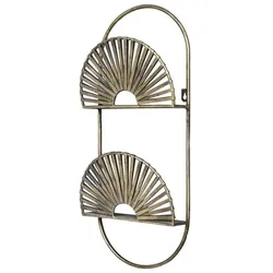 Chic Antique Eisen Regalbrett mit Dekor, Höhe 60, Länge 25, Breite 10,5 cm