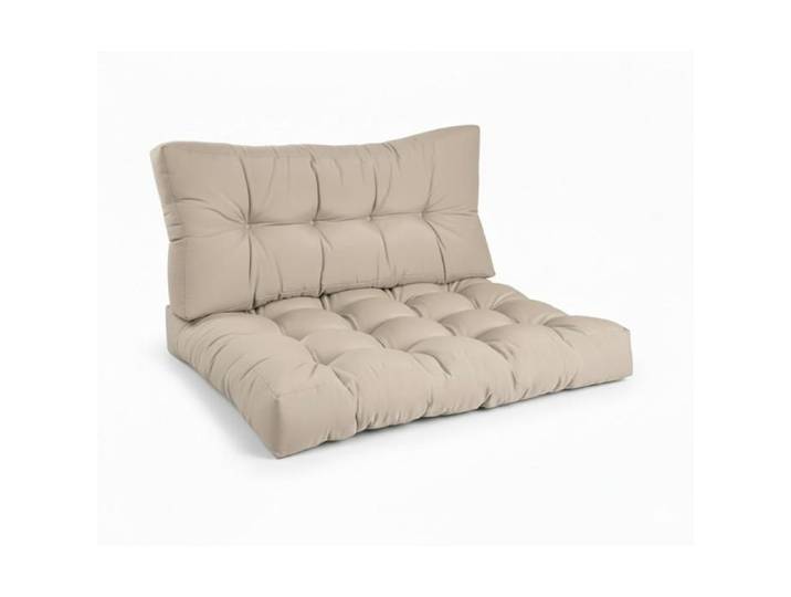 Coussin de palette Outdoor 1x coussin d'assise & 1x coussin de dossier naturel