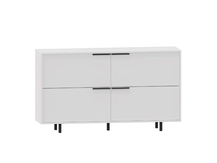 Sideboard GOODPRODUCT Dinant , weiss (weiß), B:150cm H:86cm T:38cm, Holzwerkstoff, Sideboards, Sideboard, Kommode, mit 4 Klappen, Breite 150 cm