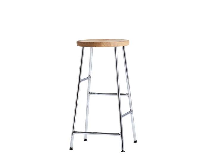 HAY - Cornet Barhocker Low H 65 cm, Eiche geölt / Chrom