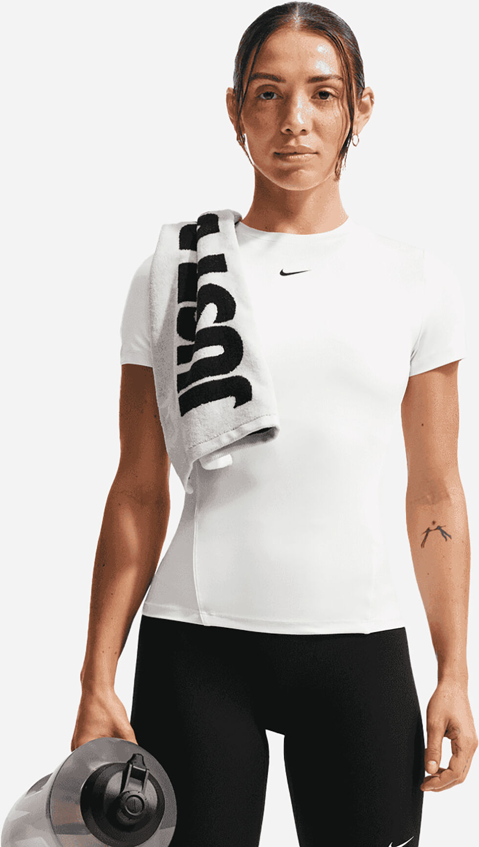 Nike One Fit W - T-shirt Training - Donna - Bianco L