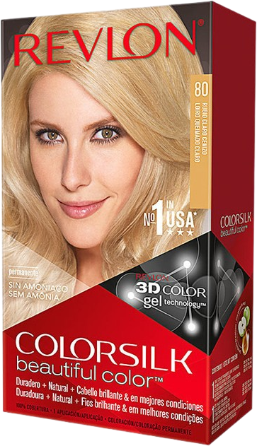 Revlon ColorSilk Beautiful Color Hair 80 Medium Ash Blonde