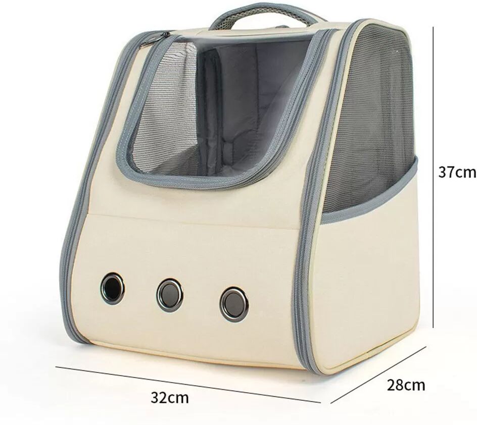 INF Sac à dos de transport pour animaux de compagnie - Confortable et élégant Gris