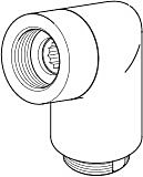 Dornbracht Nippel 20Grad 04240418700-06 Schlauchbrause, platin matt