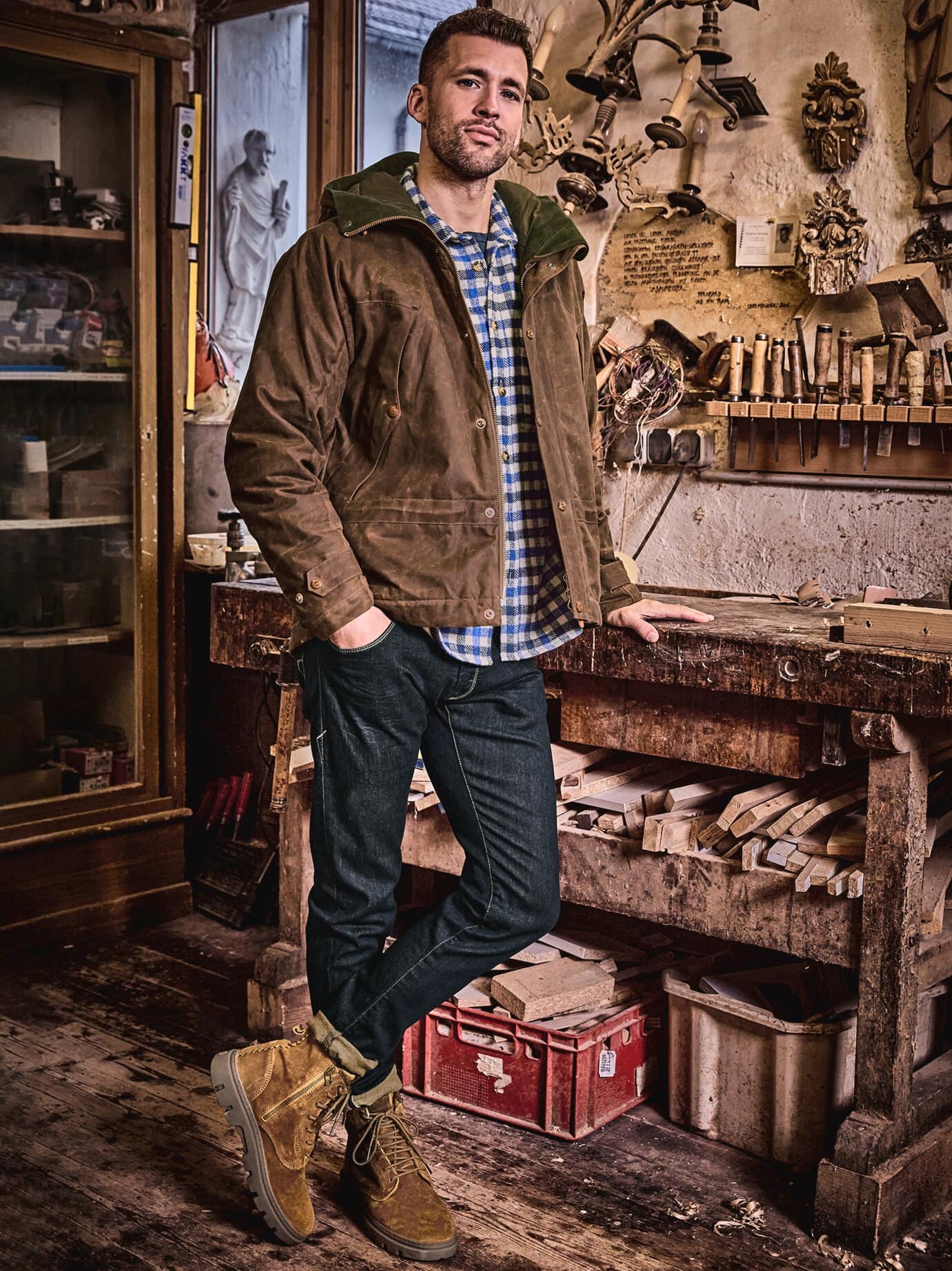 Satorisan S.L Premium-Zip-Boot Unalome Braun 44