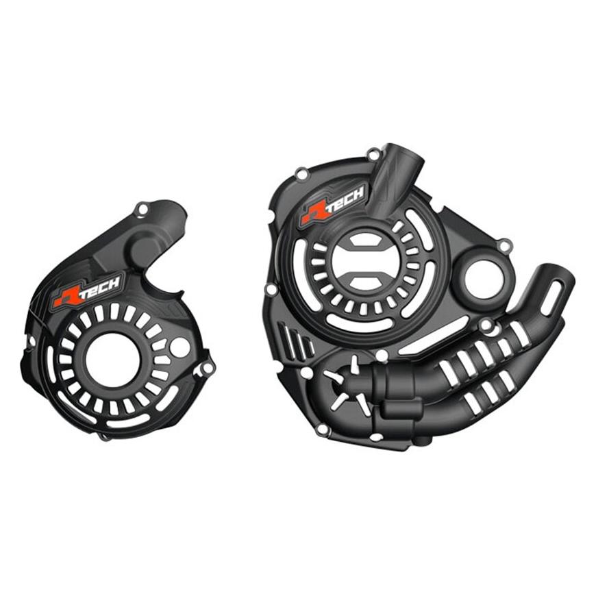 Racetech (RTECH) Kupplungsdeckel und Lichtmaschinenabdeckung für Yamaha T7 Tenere 700 '25, Schwarz (PRMT7NR0025)