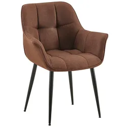 CLP Esszimmerstuhl Roseville Stoff   Farbe: braun, Material: Stoff