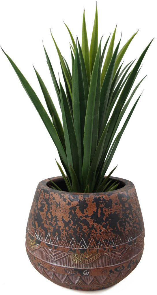 Leaf Large Planters Plant Pots Faux Plant Brown 24cm H x 30cm W x 30cm D