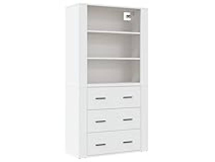 Helloshop26 Buffet bahut Commode Armoire Meuble de Rangement Organisateur Cuisine Salle de séjour Salon Haut Bois d'ingénierie Blanc 02_0032782